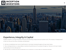 Tablet Screenshot of inceptioninvestors.com